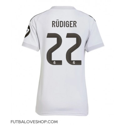 Dres Real Madrid Antonio Rudiger #22 Domáci pre Ženy 2025-26 Krátky Rukáv Dres Real Madrid Antonio Rudiger #22 Domáci pre Ženy 2025-26 Krátky Rukáv